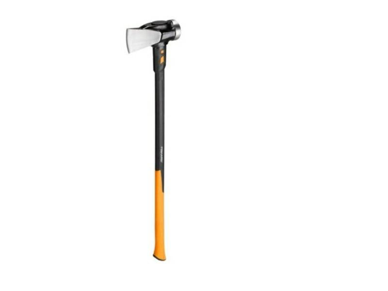 Fiskars Hacha IsoCore XXL, Para partir troncos y clavar cuñas, 92 cm, 5,22 kg, Negro/Naranja, 1020220