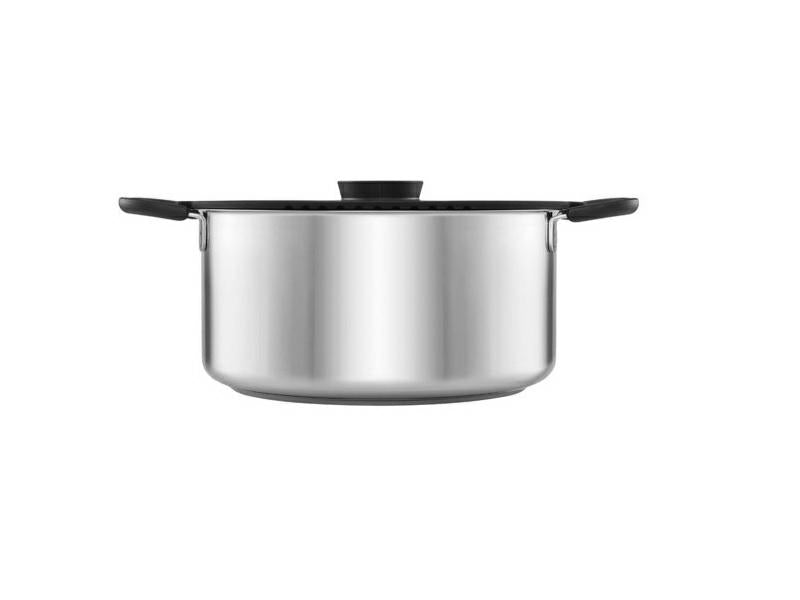 Fiskars Cazuela con tapa, 5 litros, Para todas las cocinas, Acero Inoxidable/Plástico, Ø 26 cm, Functional Form, 1026578