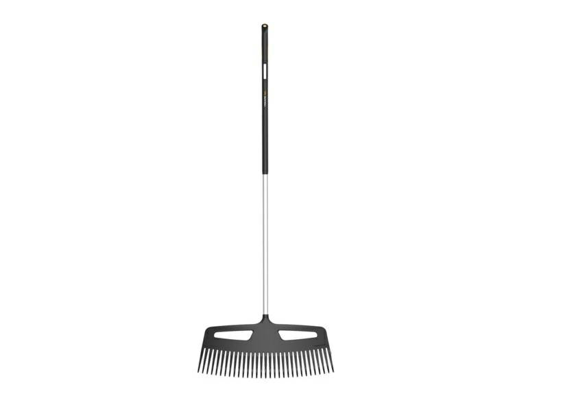 Fiskars Rastrillo para hojas, Púas muy resistentes, Negro/Naranja, Aluminio/Plástico, XXL, 1027036