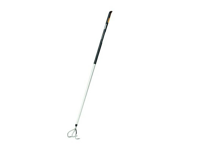 Fiskars Cultivador con 3 púas, Para preparación del lecho, Negro/Naranja, Acero inoxidable/Plástico/Aluminio, 1027040