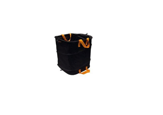 Fiskars Bolsa de Jardín PopUp con asas, Plegable para ahorrar espacio, Capacidad: 73 L, Altura: 46 cm, Ancho: 40 cm, Negro/Naranja, Ergo, 1028371
