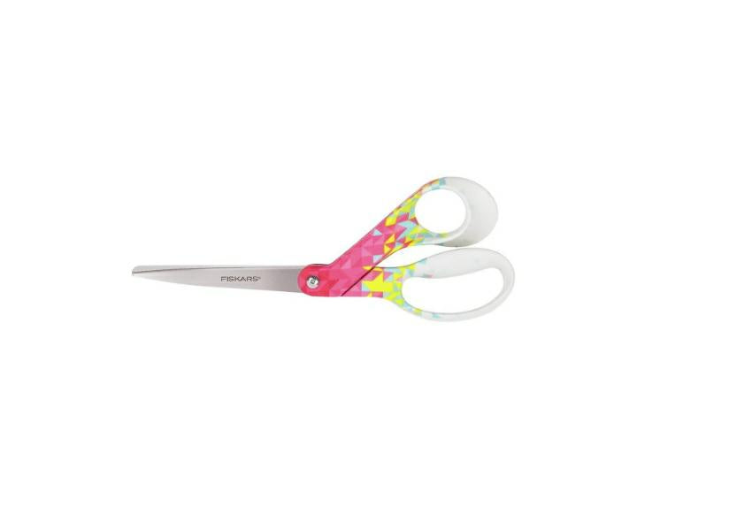 Fiskars Tijeras universales, Longitud total: 21 cm, Calidad acero/plástico, Inspiration, Motivo geométrico, 1023988