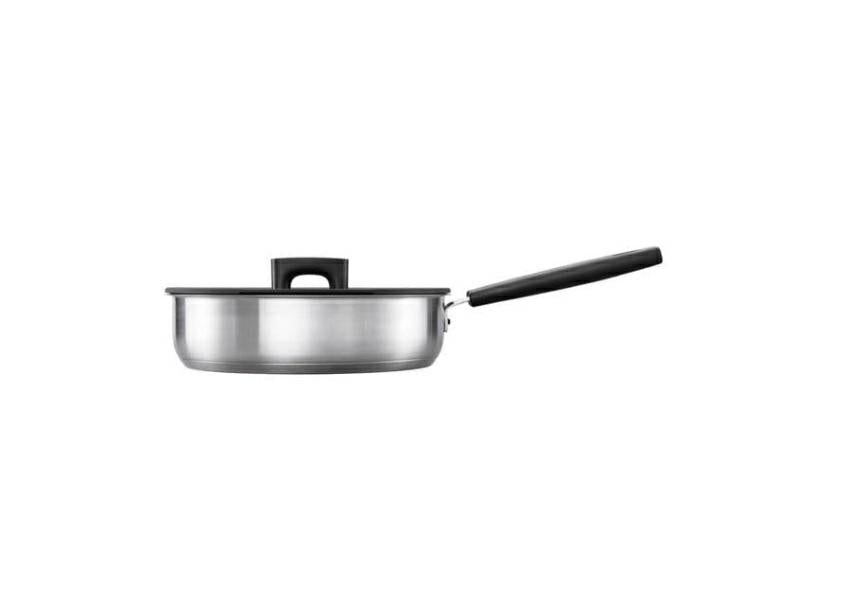 Fiskars Hard Face Sartén para saltear, 3.2 litros, Stainless Steel