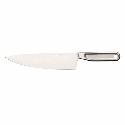 Fiskars Cuchillo de Cocinero All Steel, Grande, Longitud Total: 32,5 cm, Acero Duro Japonés Aichi, 1062882