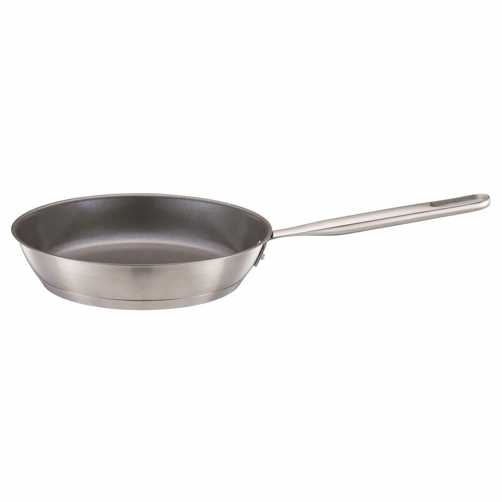 Fiskars Sartén, Ø 24 cm, Con revestimiento, Apta para todas las placas de cocción, Acero inoxidable reciclado, All Steel, Plateado, 1064743