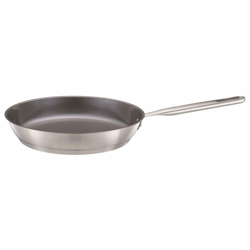 Fiskars Sartén, Ø 28 cm, Con revestimiento, Apta para todas las placas de cocción, Acero inoxidable reciclado, All Steel, Plateado, 1064745