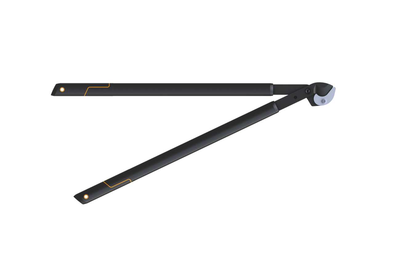 Fiskars Podadera de dos manos con yunque SingleStep (L) L39, Revestimiento antiadherente, Acero de precisión templado, Longitud: 82 cm, Negro, L39, 1001430
