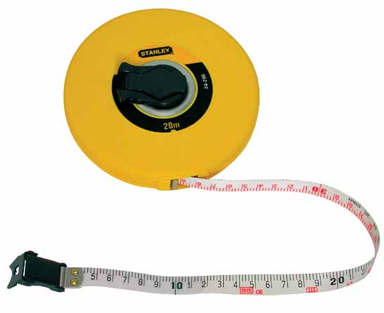 Stanley 0-34-296 - Cinta métrica arrollable (fibra de vidrio, 20 m)