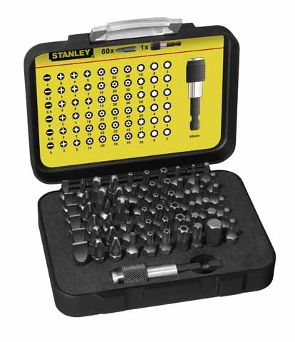 STANLEY 1-13-902 - Juego puntas destornilladores 60 piezas