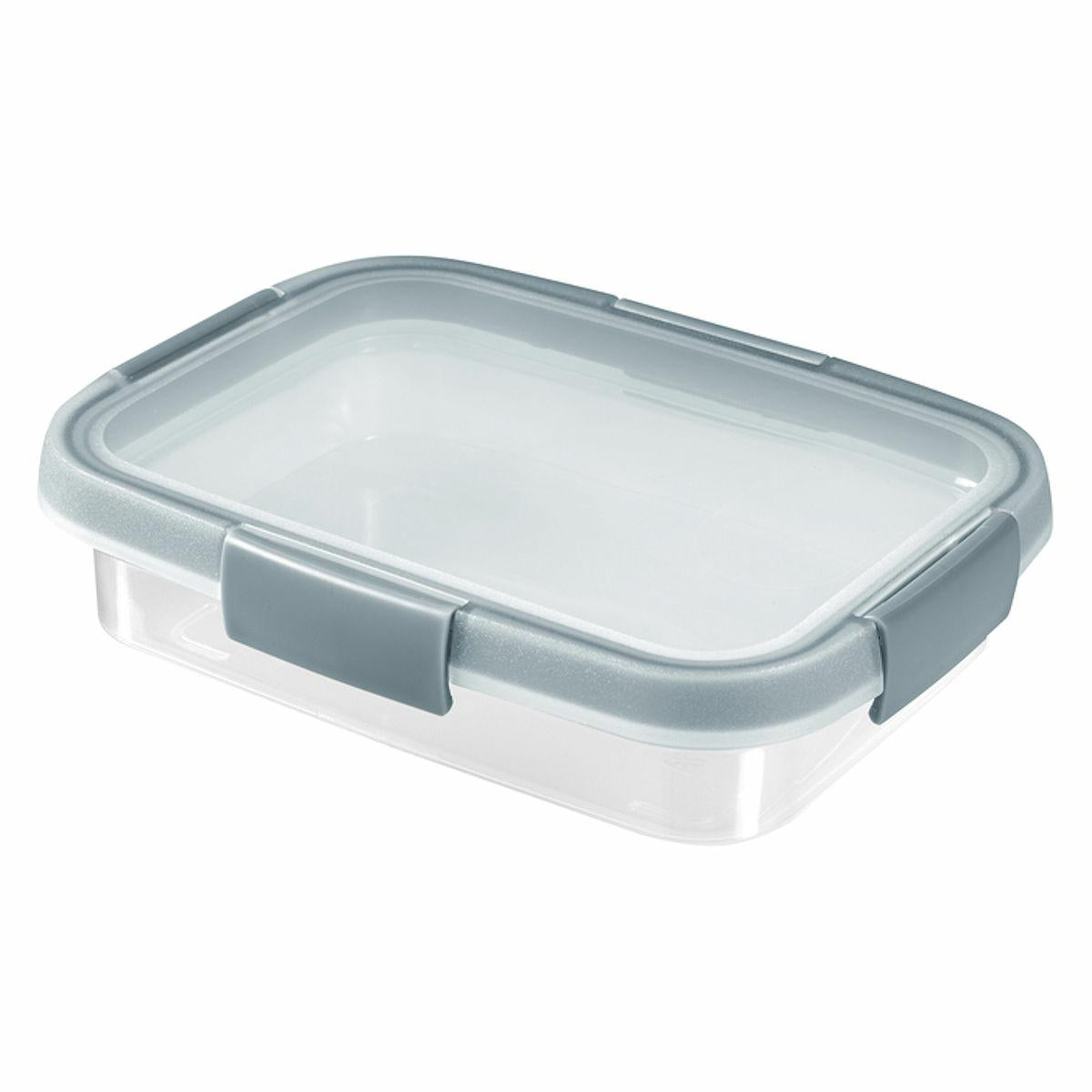 Curver Smart Fresh Rect 0,7 l ecológico, gris ahumado, 100% material reciclado, 20,3 x 15,4 x 5,2 cm