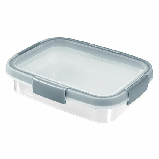 Curver Smart Fresh Rect 0,7 l ecológico, gris ahumado, 100% material reciclado, 20,3 x 15,4 x 5,2 cm