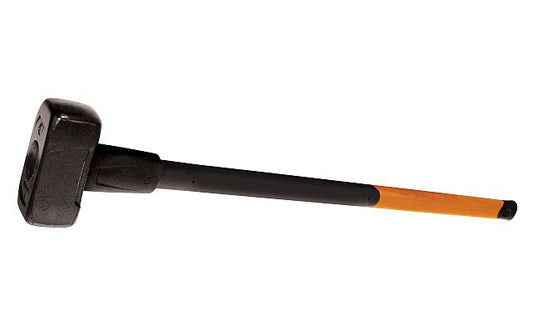Fiskars Maza forjada 4 kg, Con parachoques, Cabeza de acero al carbón/Mango trimaterial con núcleo de fibra de vidrio, Negro/Naranja, XL, 120030