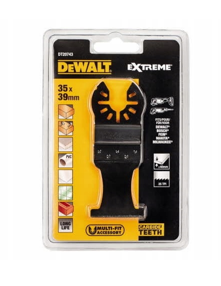Dewalt DT20743-QZ - Hoja de sierra multiherramienta HM 35 mm, 1 pieza