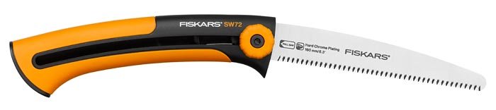 Sierra de mano Fiskars Xtract Diente fino SW72 Herramienta de sierra de mano Negra Naranja 35 cm