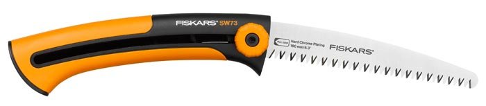 Sierra de mano Fiskars Xtract Dentado grueso SW73 Herramienta de sierra de mano Negra Naranja 35 cm