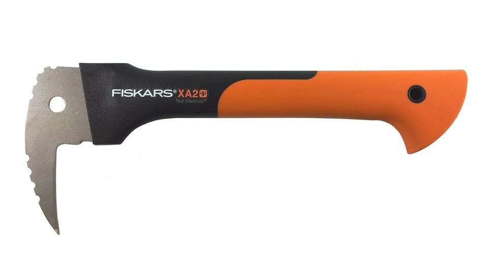 Fiskars WoodXpert Zapa XA2, Longitud: 34.8 cm, Hoja de acero templado/Material sintético reforzado con mango de fibra de vidrio, Incluye funda protectora, Negro/Naranja, 1003622