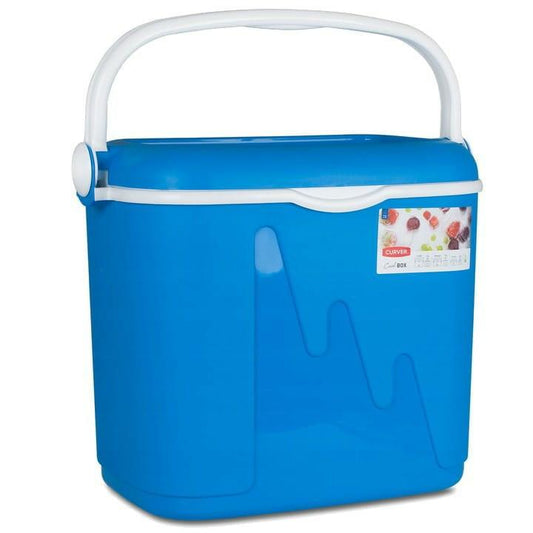 Curver Nevera portátil con asa, Ideal para Camping, Playa, Picnic, Capacidad 33 L, Color Azul
