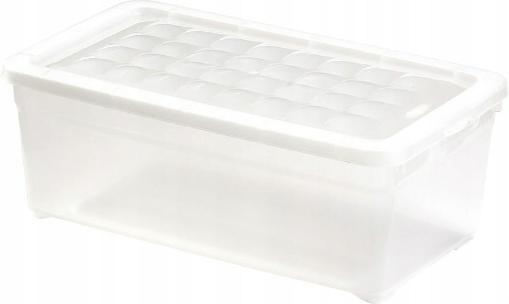 Curver - Caja para Textil y Zapatos 5,7L. - con Tapa - Color Cristal