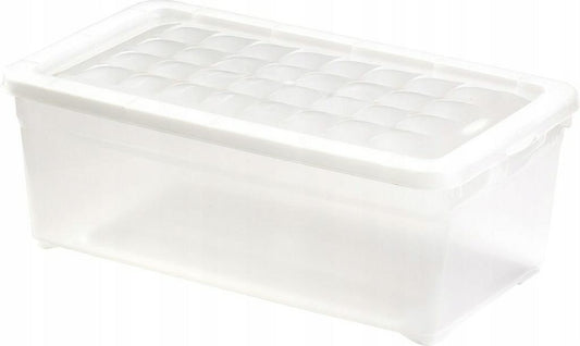 Curver - Caja para Textil y Zapatos 5,7L. - con Tapa - Color Cristal