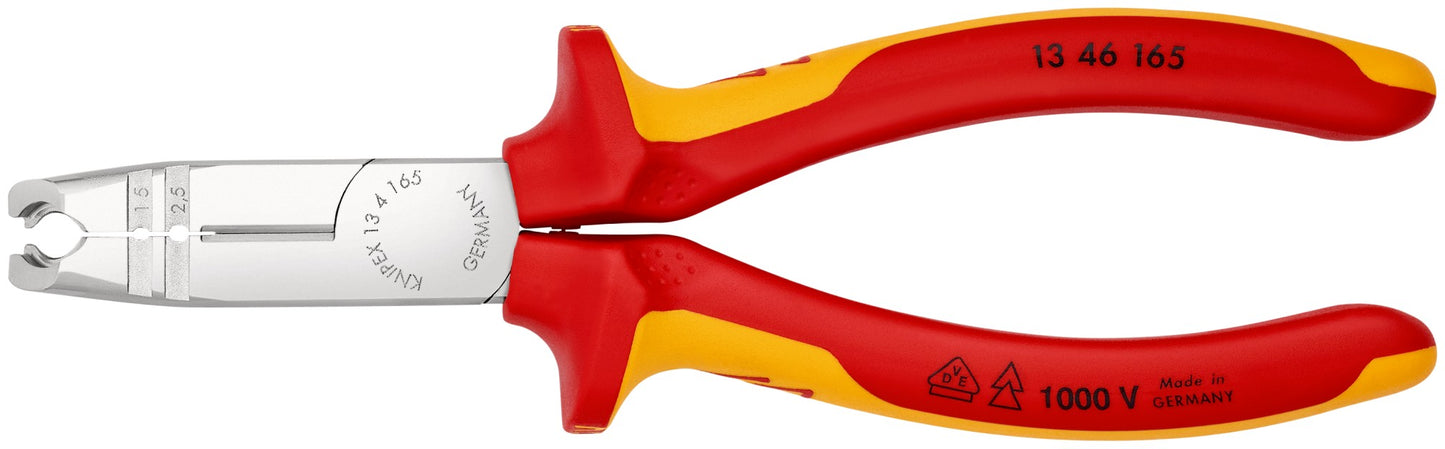 Knipex 13 46 165 - Knipex VDE insulated multifunction wire stripping pliers 165 mm. with two-component handles