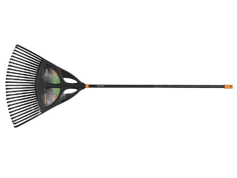 Fiskars Rastrillo para hojas, 27 dientes, Longitud: 65 cm, Negro/Naranja, XL, Solid, 1015645