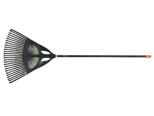 Fiskars Rastrillo para hojas, 27 dientes, Longitud: 65 cm, Negro/Naranja, XL, Solid, 1015645