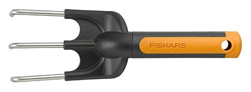 Fiskars Cultivador premium, Longitud: 25 cm, púas de acero inoxidable, Negro/Naranja, 1000728