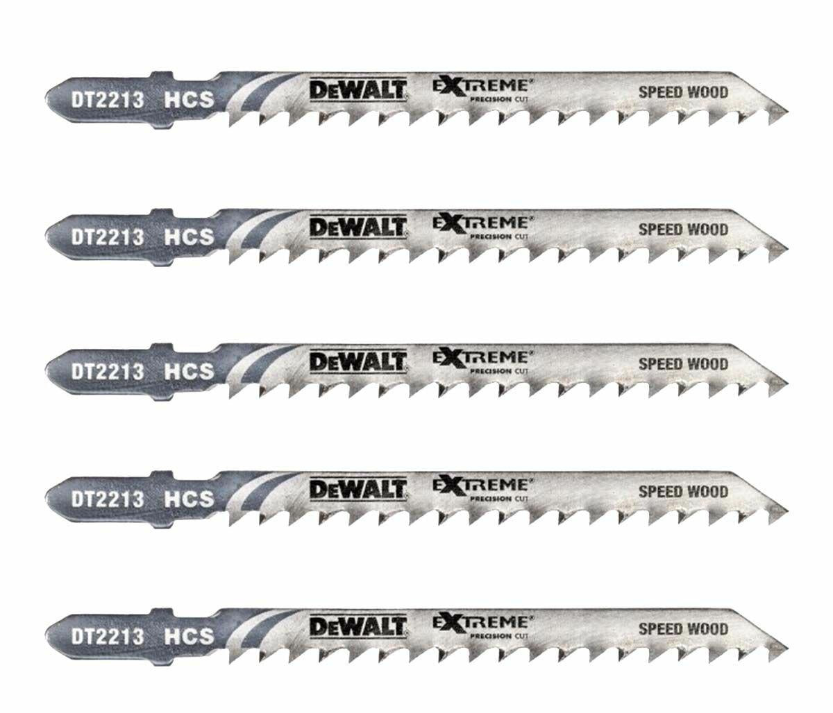DeWalt DT2213-QZ - Hoja de sierra de calar XPC, longitud de 100 mm, paso de diente de 4,2 mm, para cortes en madera, aglomerado, contrachapado, laminado y plástico