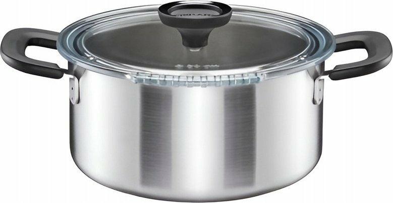 Fiskars Cacerola con Tapa, 5 litros, Ø 26,5 cm, Apta para Todas las Placas de Cocina, Acero Inoxidable Reciclado, Functional Form, 1072317