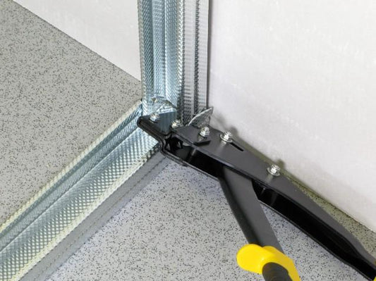 Stanley - Tenaza punzonadora para unión de perfiles 350 mm, accionamiento a dos manos