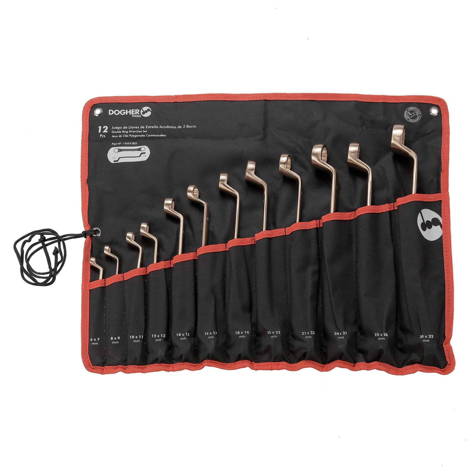 Dogher 15453-003 - Bolsa 12 Llaves Estrella Acod. 75º Al-Br