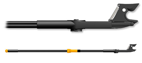Fiskars Pértiga de corte Amboss para ramas secas y duras, No telescópica, Ángulo de corte ajustable en 260°, Hoja de acero/mango de aluminio, Longitud 1,61 m, Negro/Naranja, UP53, 1000597
