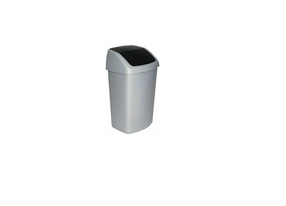 Curver 167909 - Papelera, Color Plateado