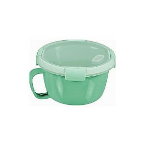 Curver | Smart to Go Soup 0,9 L ecológico, verde, 100% material reciclado, 15,7 x 15,7 x 9,6 cm