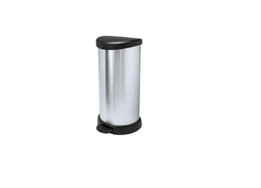 Curver Cubo de Basura con Pedal, Metal, 40 L