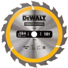 DeWalt DT1940-QZ - Hoja para sierra circular portátil para construcción, 184 x 16 mm, 30D ATB +10º