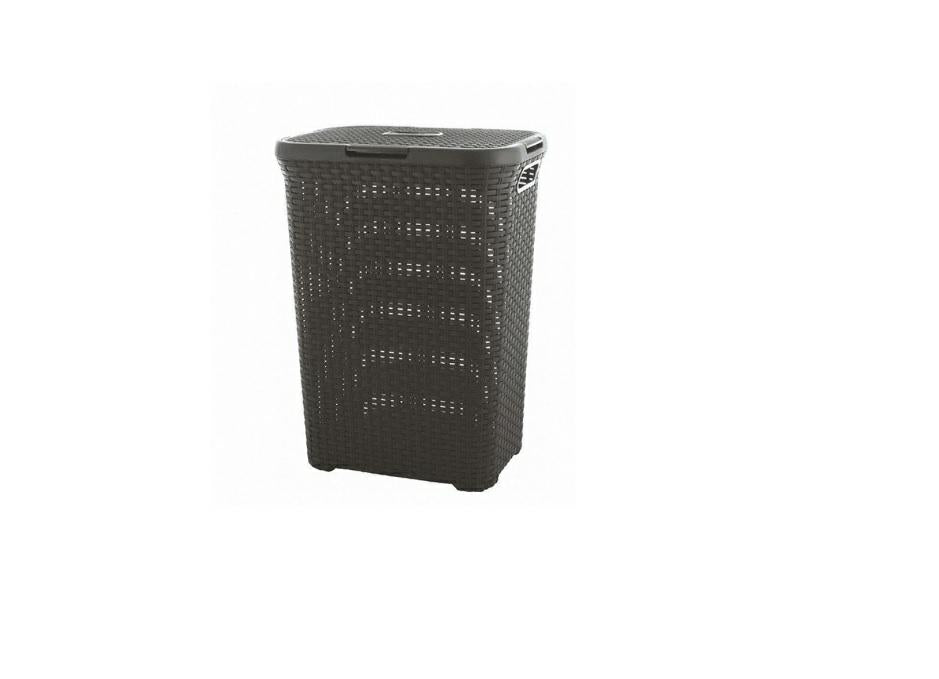 Curver 189211 - Cesta para la Ropa de Polipropileno de Mimbre Mirada, 60 L