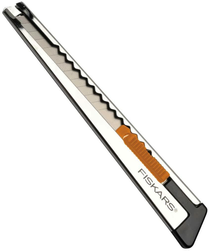 Fiskars Cúter Profesional de metal, Plano, 9 mm, Naranja/Metal, 1004619