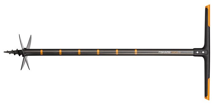 Fiskars Taladro manual graduado, Agujeros de hasta 20 cm de diámetro, Negro/Naranja, QuikDrill, Talla: l, 1000640