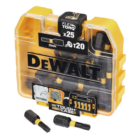 DeWalt DT70557T-QZ - Maletín pequeño de puntas de impacto de torsión - 25 x T20 25mm - Para atornillador