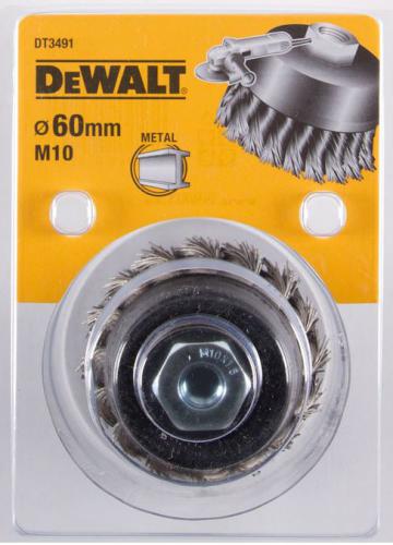 DeWalt DT3492-QZ - Cepillo de copa de alambre trenzado para amoladora, diámetro de 75 mm