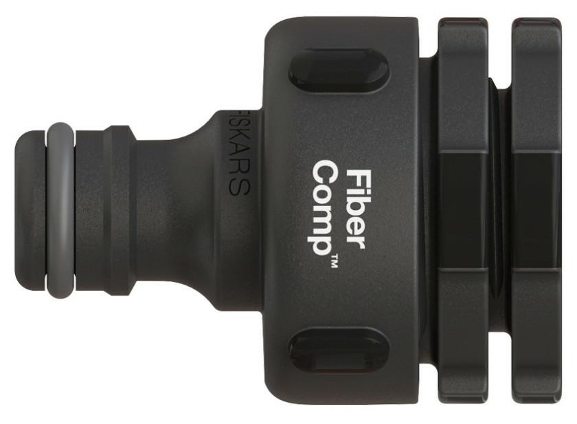 Fiskars Fibercomp - Conector de grifo multi 1", 3/4", 1/2"