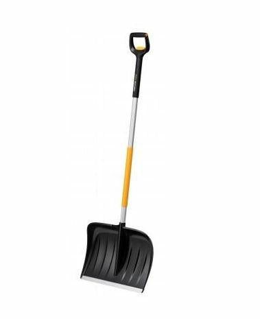Fiskars Quitanieves para grandes cantidades de nieve, X-series, Longitud: 153,5 cm, Aluminio/polímero, Negro/naranja/gris, 1057178