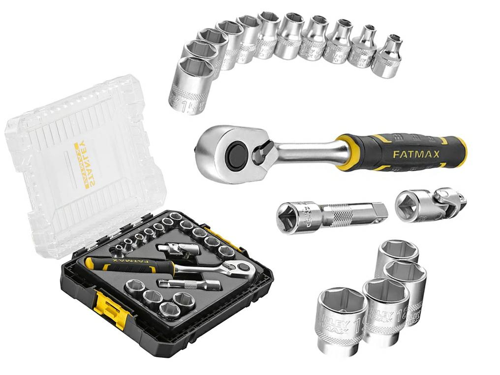 Stanley FatMax FMMT98102-0 - Juego de vasos y accesorios 3/8" 18 piezas, modulo PRO-STACK