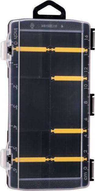 STANLEY Organizador básico con 10 compartimentos, divisores extraíbles, personalizable, regla marcada en la tapa, polipropileno de alto impacto, dimensiones 21x11,5x3,5 cm, STST81679-1