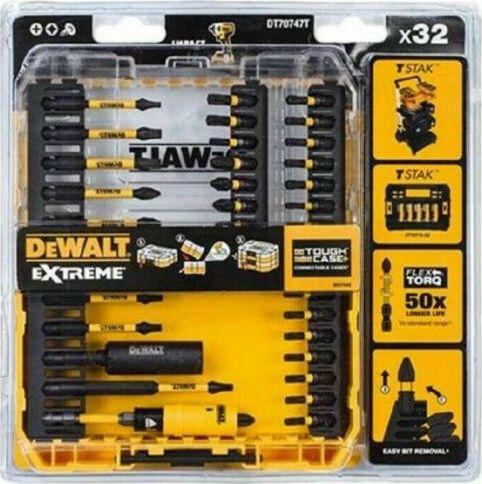 DeWalt DT70747T-QZ - Toughcase: Juego de 32 piezas para atornillador FLEXTORQ