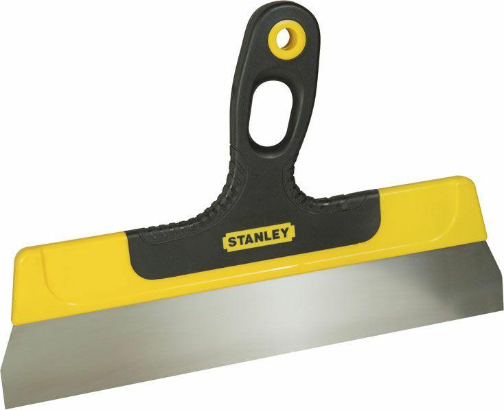 STANLEY Espátula angular, hoja de acero inoxidable 300 x 45 mm, mango bimaterial ergonómico, resistente a la oxidación, con agujero para colgar y fácil almacenamiento, STHT0-05934