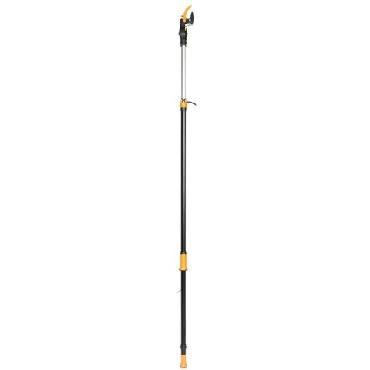Fiskars Pértiga telescópica con cuchilla Bypass para ramas grandes y pequeñas, Capa antiadherente, Cuchillas de acero/Mango de aluminio, Longitud ajustable: 2,4 – 4 m, Negro/Naranja, UPX86, 1023624