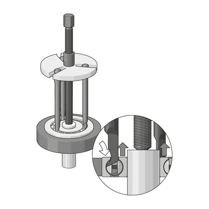 GEDORE 1.92/2 - Bearing puller set for bearings: 6011-6012, 6206-6212, 6305-6311, 6403-6407
