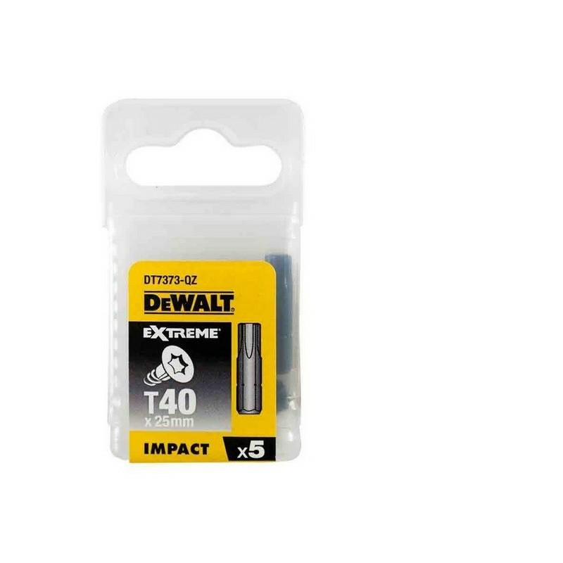 DeWalt DT7373-QZ - Pack de 5 puntas de impacto T40, 25 mm